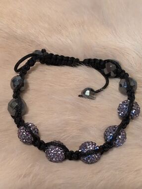 NWOT Sparkling Crystal Bead Adjustable Bracelet